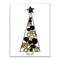 Crafted Creations Gold and Black Glam Tree Christmas Wrapped Rectangular Wall Art Decor 40" x 30"